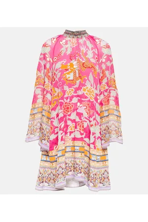 Camilla Printed silk minidress