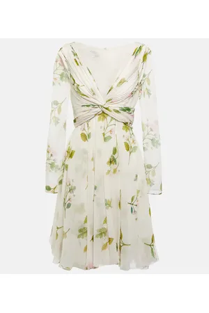 Giambattista Valli Twisted floral silk georgette minidress