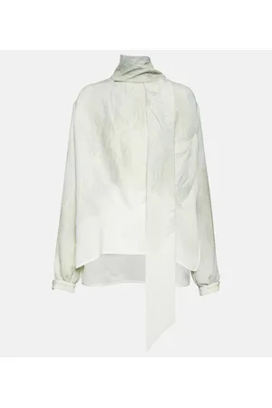 Victoria Beckham Scarf satin blouse