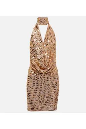 AYA MUSE Tipo sequined halterneck minidress