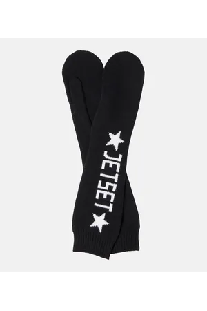 JET SET Logo virgin wool mittens