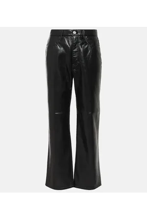 Frame Le Jane leather-blend pants