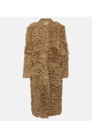 Totême Leather-trimmed shearling coat