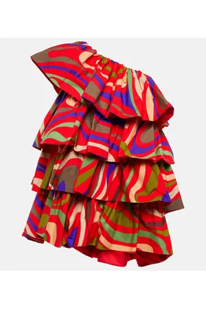 Puccini Marmo tiered cotton minidress