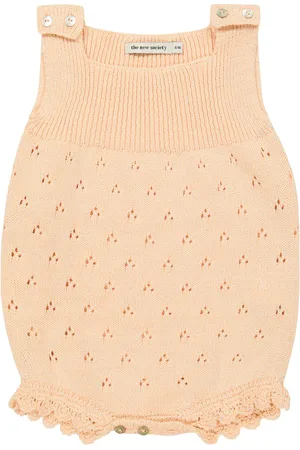 The New Society Baby Cleo printed cotton jersey playsuit