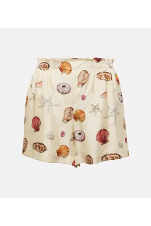 Chloé ChloÃ© High-rise printed silk shorts