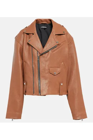 DAVID KOMA Oversized leather jacket
