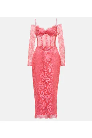 Rasario Corset lace midi dress