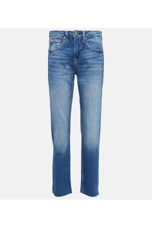 AG Jeans Girlfriend mid-rise slim jeans