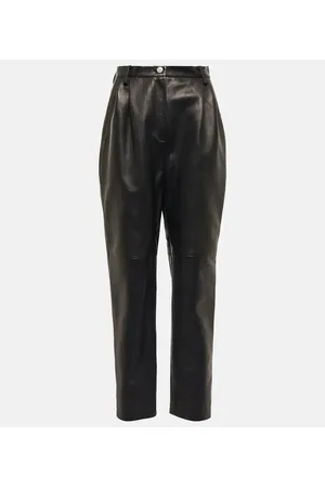 MAGDA BUTRYM High-rise tapered leather pants