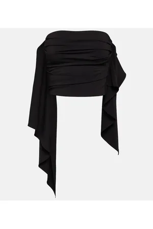 The Attico Embellished off-shoulder top