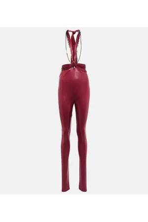 The Attico Ruby chain-trimmed leggings