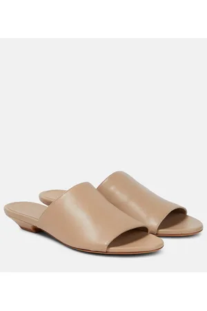 Khaite Marion leather slides