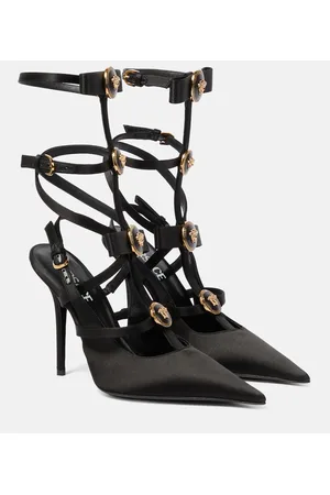 VERSACE Medusa caged satin pumps