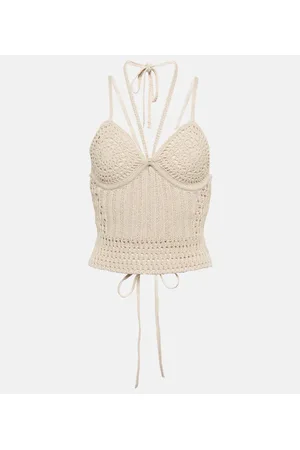 Simkhai Ralia cotton-blend crocheted crop top