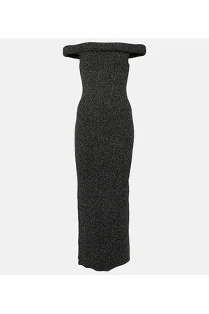 Totême Off-shoulder knit maxi dress