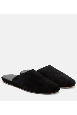 The Row Franco suede slides