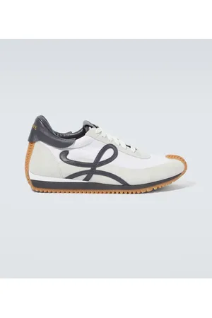 Loewe Flow Runner suede-trimmed sneakers