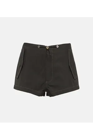 DION LEE High-rise cotton-blend shorts