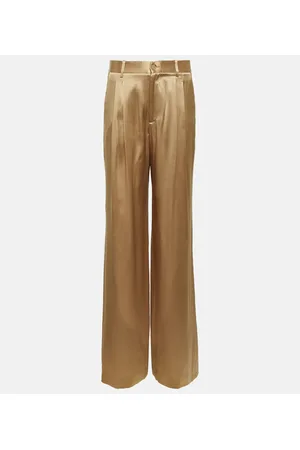 NILI LOTAN Flavie charmeuse wide-leg pants