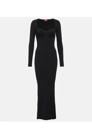 Staud Silhouette ribbed-knit maxi dress
