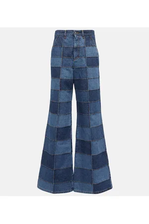 Chloé ChloÃ© Patchwork high-rise flared jeans