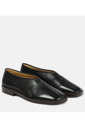 LEMAIRE Piped leather loafers
