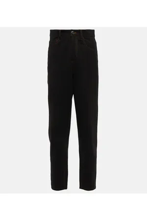 Brunello Cucinelli High-rise straight cotton-blend pants