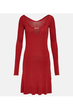 Jacquemus La Mini Robe Pralu off-shoulder minidress