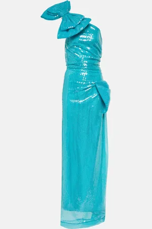 Nina Ricci Sequined asymmetric maxi dress