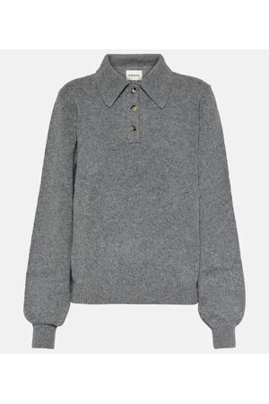 Khaite Joey cashmere-blend polo sweater