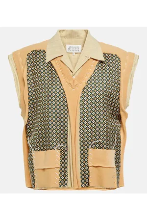 Maison Margiela Printed cotton and silk shirt