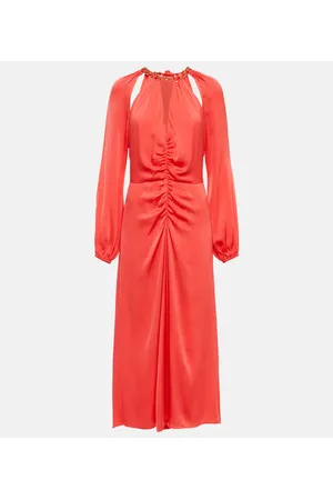 VERONICA BEARD Fayla chain cutout midi dress