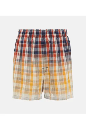 Maison Margiela Checked cotton shorts