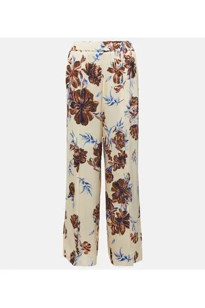 Jil Sander Floral high-rise wide-leg pants
