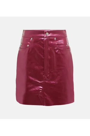 Rick Owens Coated denim miniskirt