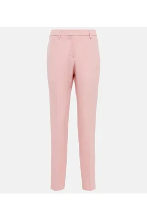 Burberry Mid-rise slim wool pants