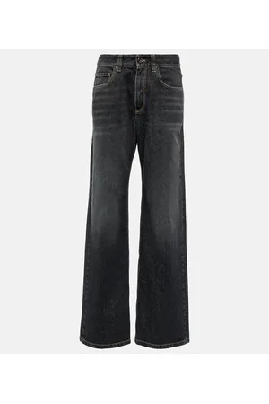 Brunello Cucinelli Embellished wide-leg jeans