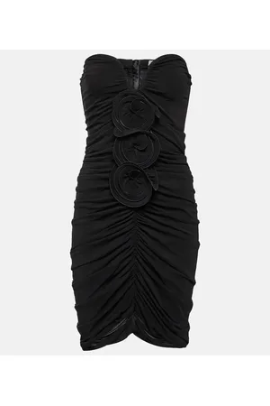 MAGDA BUTRYM Floral-appliquÃ© bustier minidress