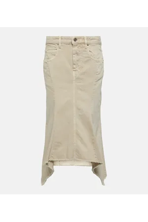Isabel Marant Nyda denim midi skirt