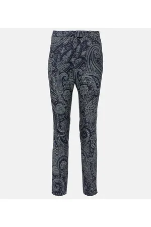 Etro Paisley high-rise slim pants