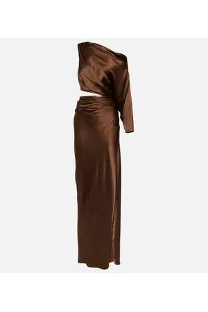 The Sei Draped one-shoulder silk gown