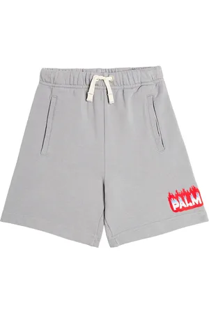 Palm Angels Logo cotton jersey shorts