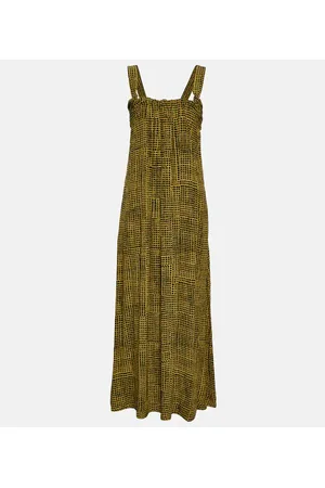 Proenza Schouler White Label checked wrap maxi dress