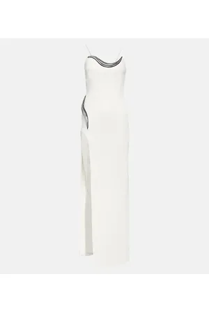 DAVID KOMA Embellished crÃªpe jersey gown