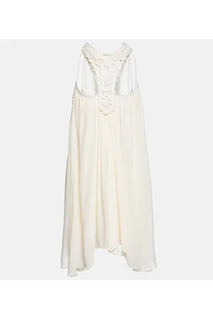 Isabel Marant Racky embellished crochet and silk minidress