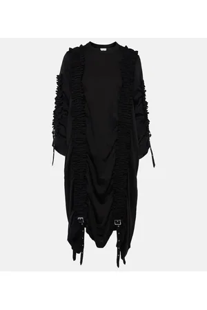 NOIR KEI NINOMIYA Ruched cotton midi dress