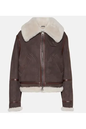 Loro Piana Shearling-trimmed suede jacket
