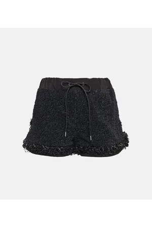 SACAI Drawstring tweed shorts
