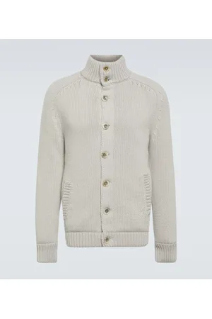 HERNO Ribbed-knit wool cardigan